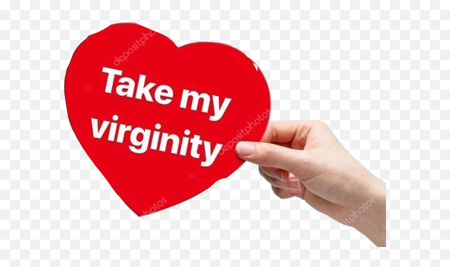 Meme Heart Funny Virgin Sticker By Nadiabrownn110 - Take My Virginity Sticker Emoji,Valentines Day Memes Emoji