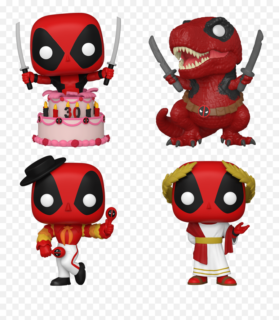 Funko Pop Marvel Deadpool 30th Anniversary - 4pk Walmart Exclusive Emoji,Android 9 Clown Emoji