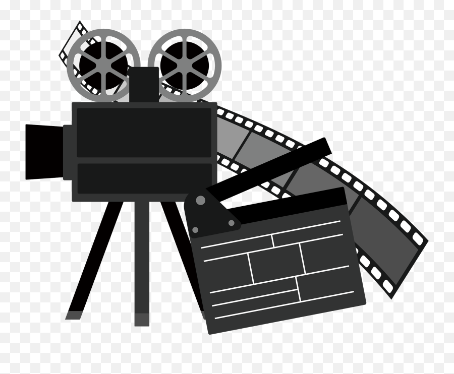 Movie Projector Film And Clapper - Film Projector Film Emoji,Clapperboard Emoji