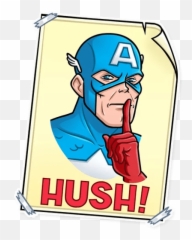 Classic Captain America Stickers - Live Wa Stickers Emoji,Hush Emojis