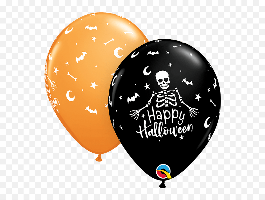 Assorted Happy Halloween Skeleton 11u2033 Latex Balloons 50 Count Emoji,Lol Skull Emoji