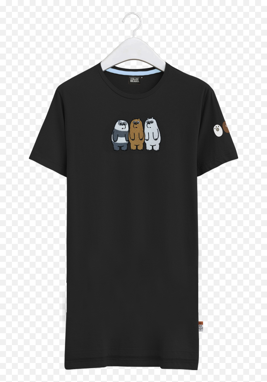 We Bare Bears Ladies Long Tee - Short Sleeve Emoji,We Bare Bears Emoji