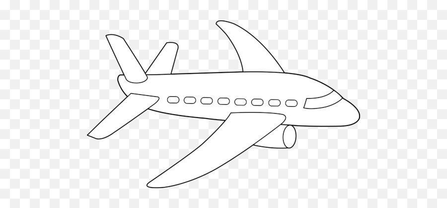 Airplane Coloring Page Free Clip Art - Clipartix Clip Art Airplane Outline Emoji,Cool Emoji Coloring Pages