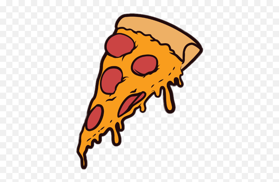 Emoji Pizza Comida Sticker - Cartoon Pizza Slice Transparent,Emojis Pizza