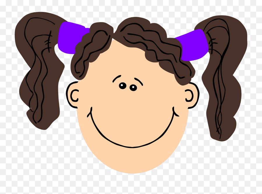 Clipart - Brown Aesthetic Brown Haired Girl Drawing Emoji,Girl With Brown Hair Emoji