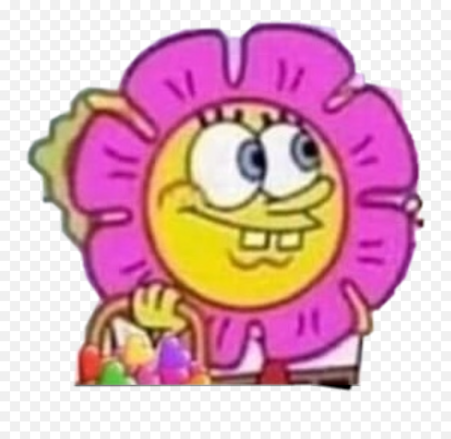 Spongebob Cute Sweet Flower Pink Sticker By Xsaggiex - Spongebob And Patrick Matching Icons Emoji,Spongebob Emojis