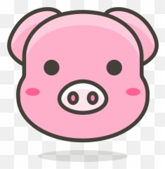 Pig Face Emoji Clipart - Cerdo Cara Png,Pig Emoji Png