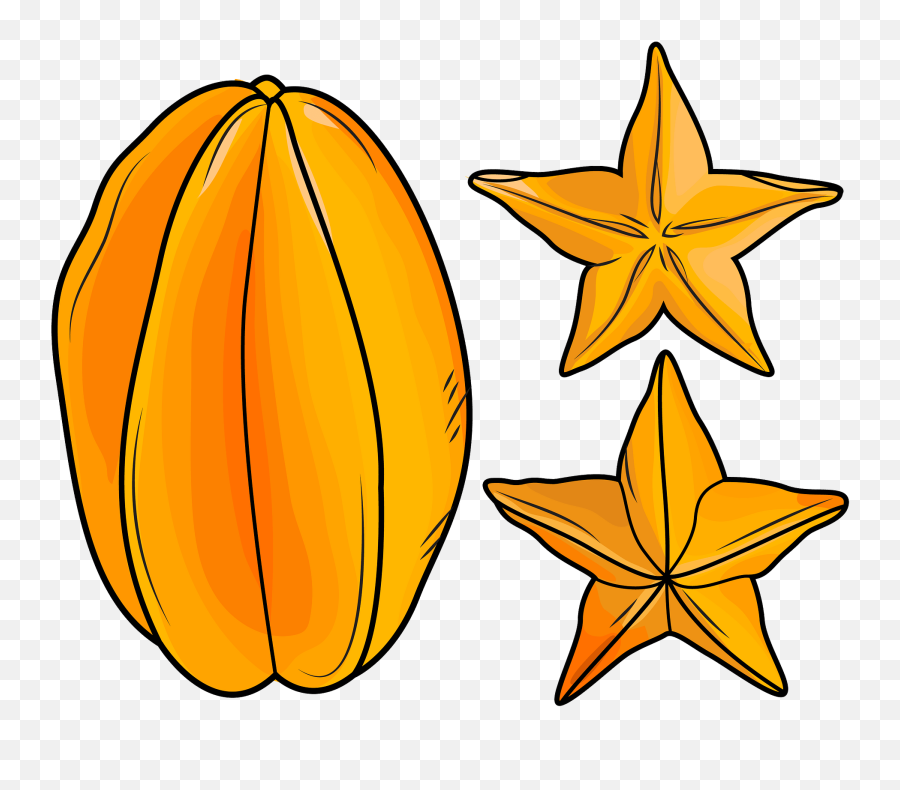 Star Fruit Clipart Free Download Transparent Png Creazilla - Star Fruit Cartoon Png Emoji,Blackstar Emoji
