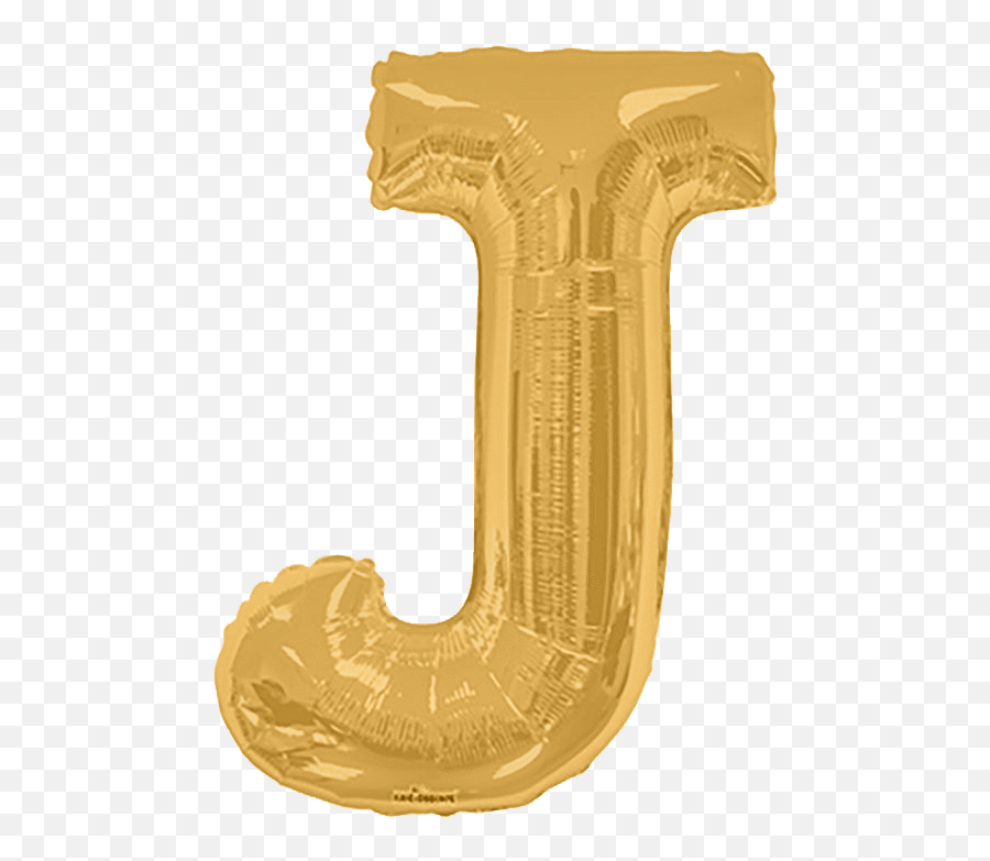 Gold Giant Balloon Letters And - Solid Emoji,Letter J Emoji