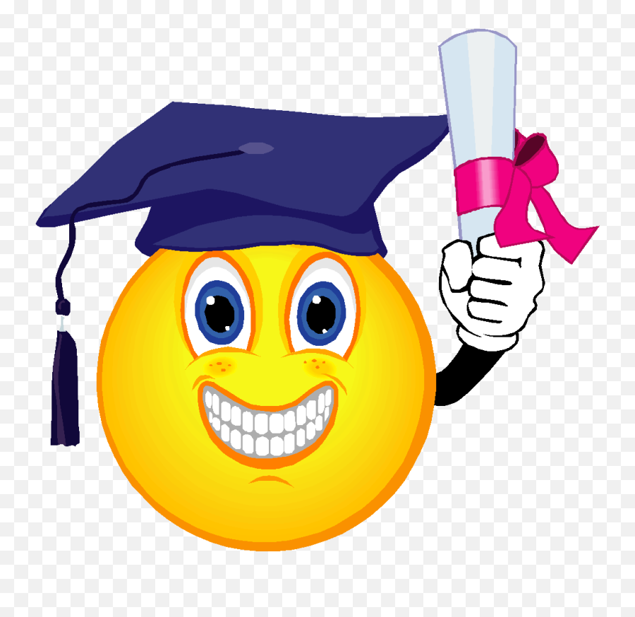 Kings Park High School - Clip Art Graduation Smiley Face Emoji,Clipart Emoticons Mental Telepathy