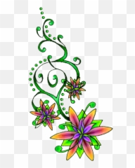 Flower Tattoo Png Transparent Images - Flower Tattoo Clipart Png Emoji,Cool Emotion Mask Tattoo
