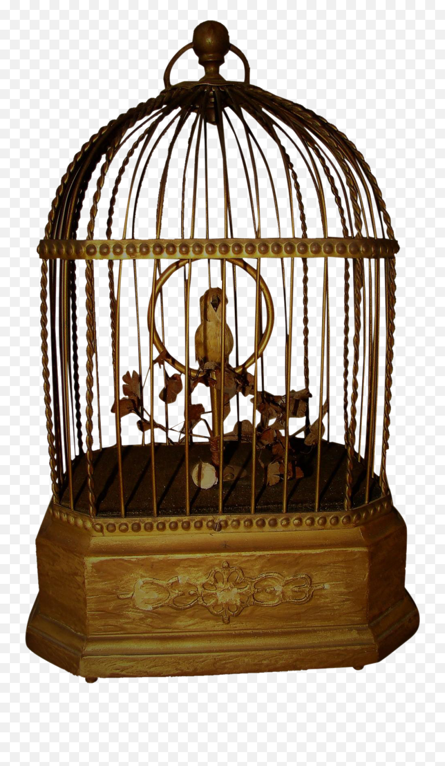 Antique Karl Griesbaum Singing Bird In Cage Automaton Music - Musical Bird On Cage Emoji,Box Game Robot With Emotions