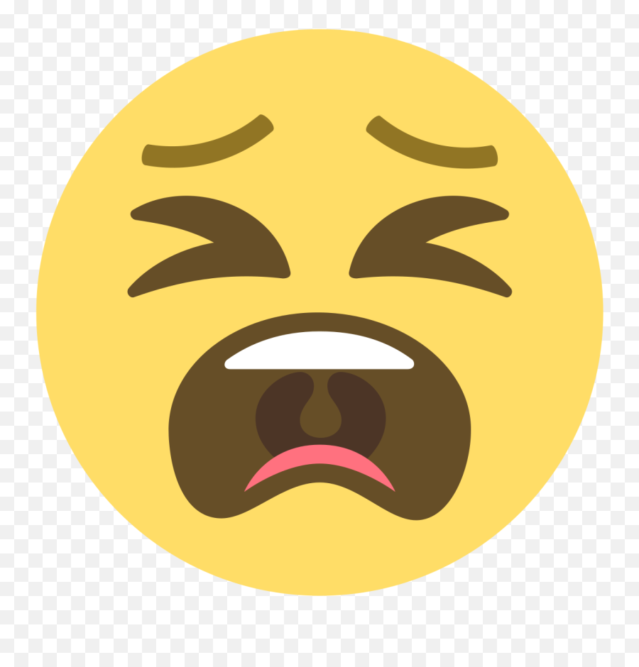 Tired Face - Screaming Emoji,Tired Emoji