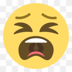 Tired Face - Screaming Emoji,Tired Emoji