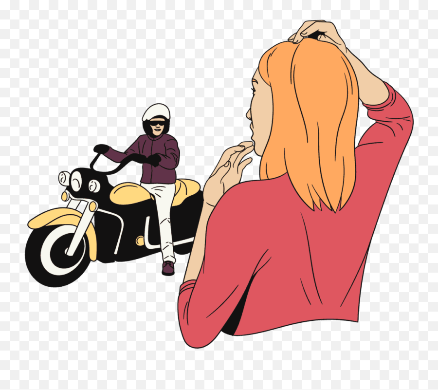Simple Step - Motorcycling Emoji,Couple Guy Emotions Fix Motorbike
