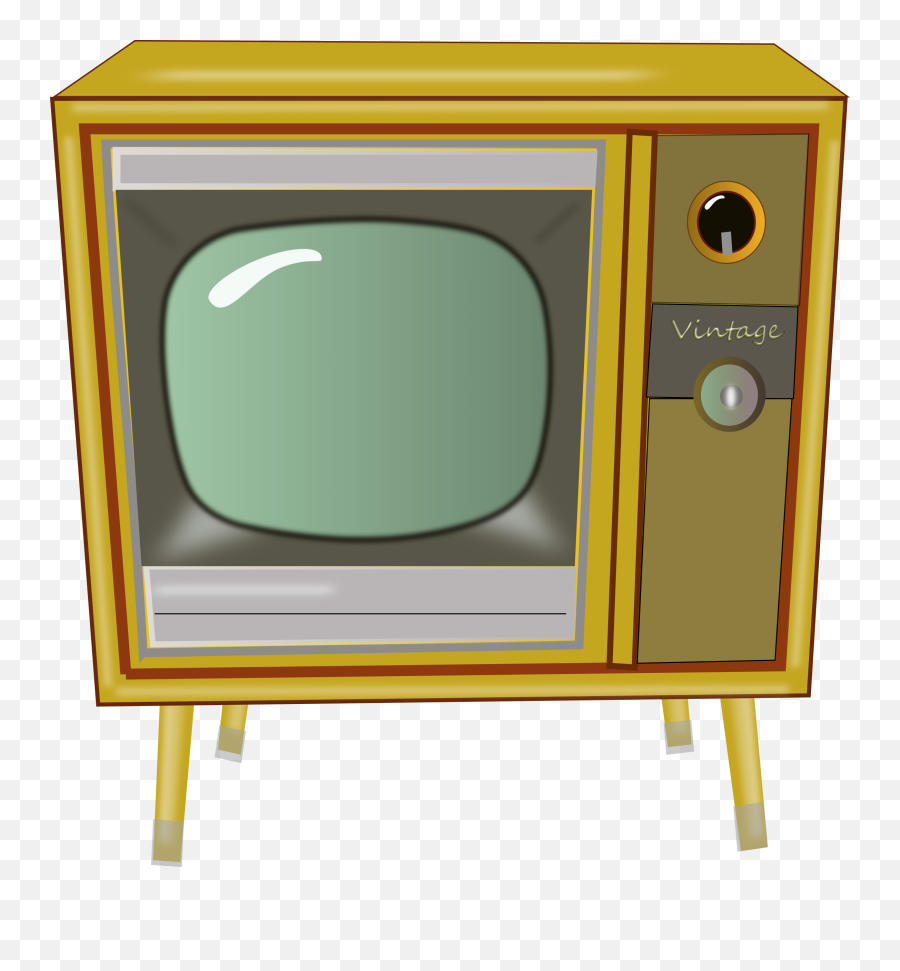 Vintage Tv Vector Graphics Free Svg - Television Emoji,No Tv Emoticon