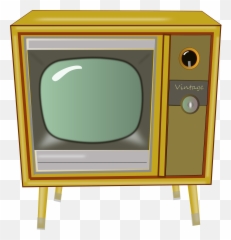 Vintage Tv Vector Graphics Free Svg - Television Emoji,No Tv Emoticon