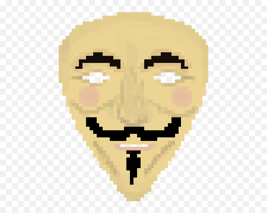 Guy Fawkes Mask I Just Made What Do You Think Pixelart - Red Pixel Art Png Emoji,You Hoo Emoticon