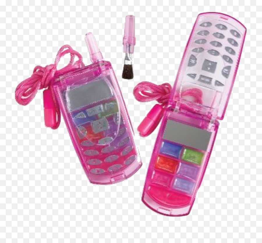 Makeup Pink Aesthetic Phone Flipphone - Cell Phone Lip Gloss Emoji,Flip Phone Emoji