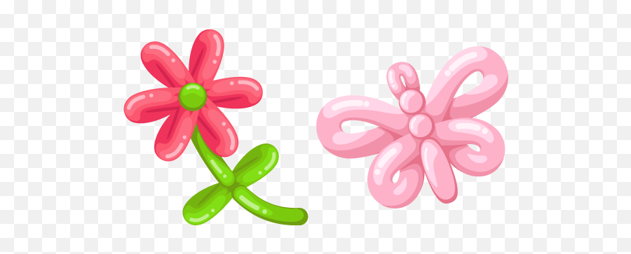 Balloon Flower And Butterfly Cursor U2013 Custom Cursor Emoji,Fowers And Butterfly Emojis
