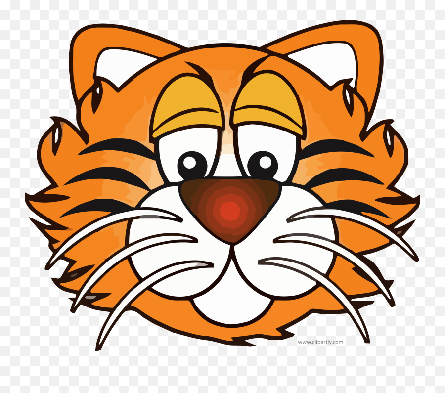 Dark Orange Color Face Tigger Clipart - Mcdavid Jones Elementary School Logo Emoji,Tigger Emoji