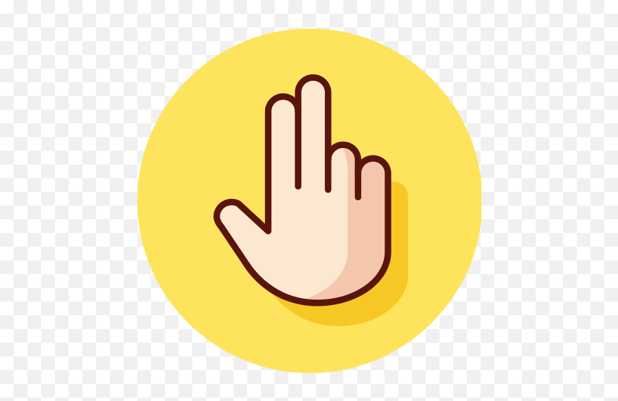 Yellow Three Fingers Free Icon - Iconiconscom Emoji,Emojis Three Hands