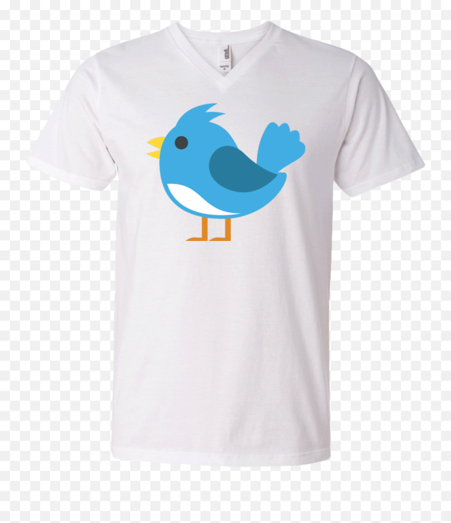Blue Bird Emoji Menu0027s V - Neck Tshirt U2013 Wind Vandy Pajaro Emoji,Bird Emoji