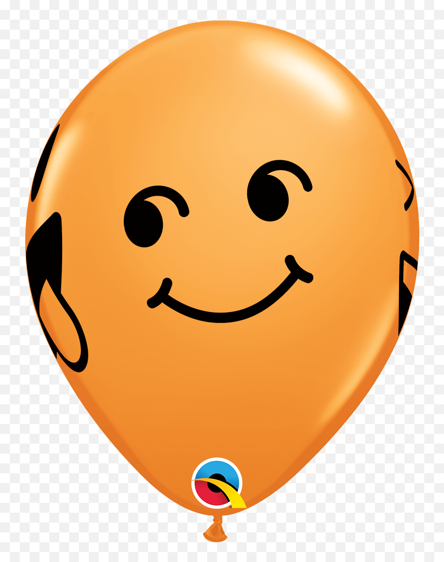 Smiley Faces - Birthday Balloon Orange Emoji,Latex Emoticon