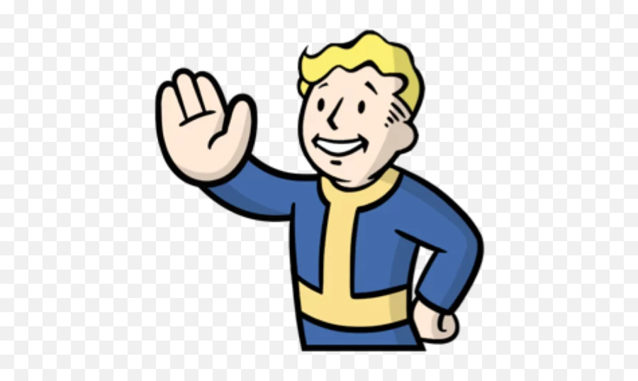 Telegram Sticker 28 From Collection Fallout Emoji - Fallout Vault Boy Png,Victory Emoji