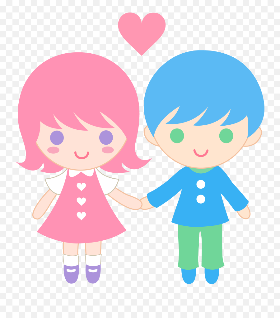 Clipart Of Couple Couples And Lovers - Boy Or Girl Png Holding Hands Emoji,Boy And Girl Holding Hands Emoji