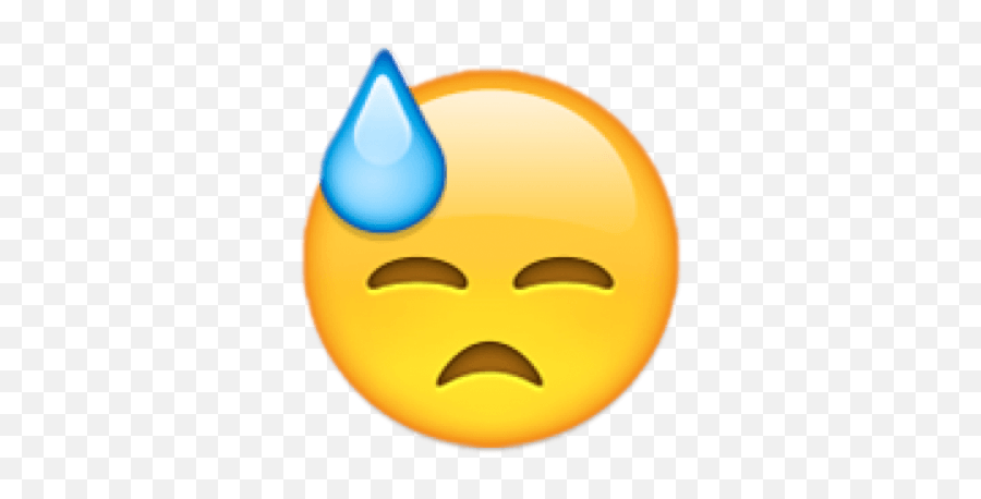 Descubra O Que Os Emojis Querem Dizer - Downcast Face With Sweat Emoji,Piscadinha Emoticon