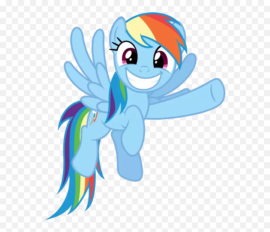 In My Little Pony Who Is The Fastest - Mlp Rainbow Dash Waving Emoji,My Little Pony Flurry Of Emotions