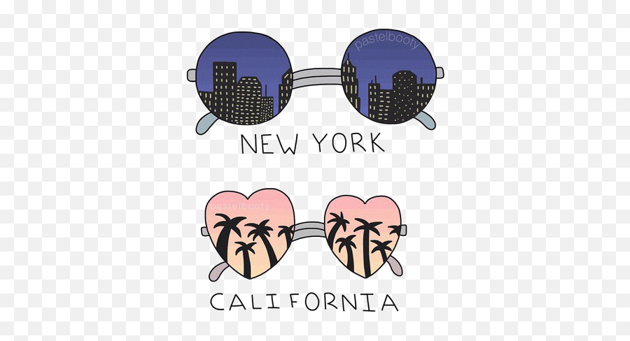 California Tumblr California Wallpaper - New York Vs California Glasses Emoji,East Coast Emoji