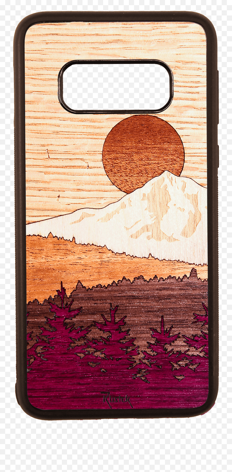 Rustek Timber Line Inlay Wood Samsung - Mobile Phone Case Emoji,How To Make Emojis On Samsung S10e