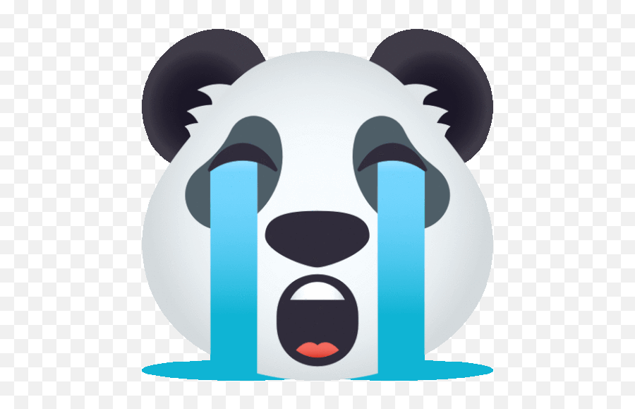 Crying Panda Gif - Crying Panda Joypixels Discover U0026 Share Gifs Panda Blowing A Kiss Emoji,Embarrassed Cry Emoji