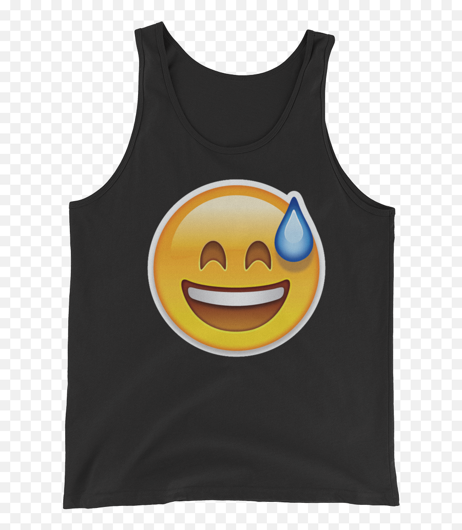 Open Mouth And Cold Sweat Emoticon - Sleeveless Emoji,Open Mouth Emoji