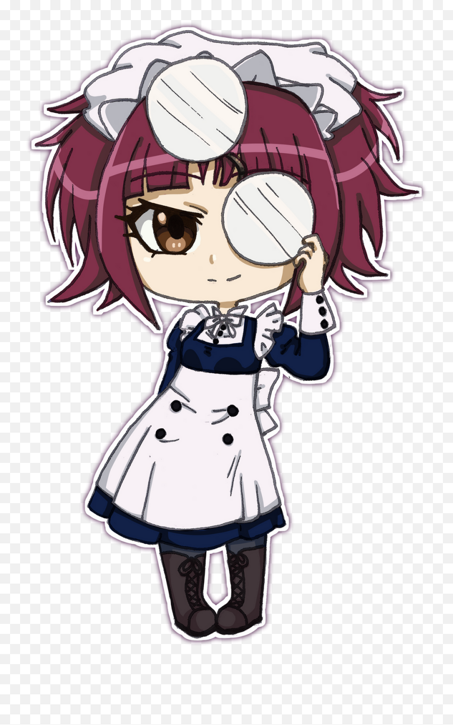 Black Butler - Chibi Black Butler Mey Rin Emoji,Black Butler Does Sebastian Have Emotions