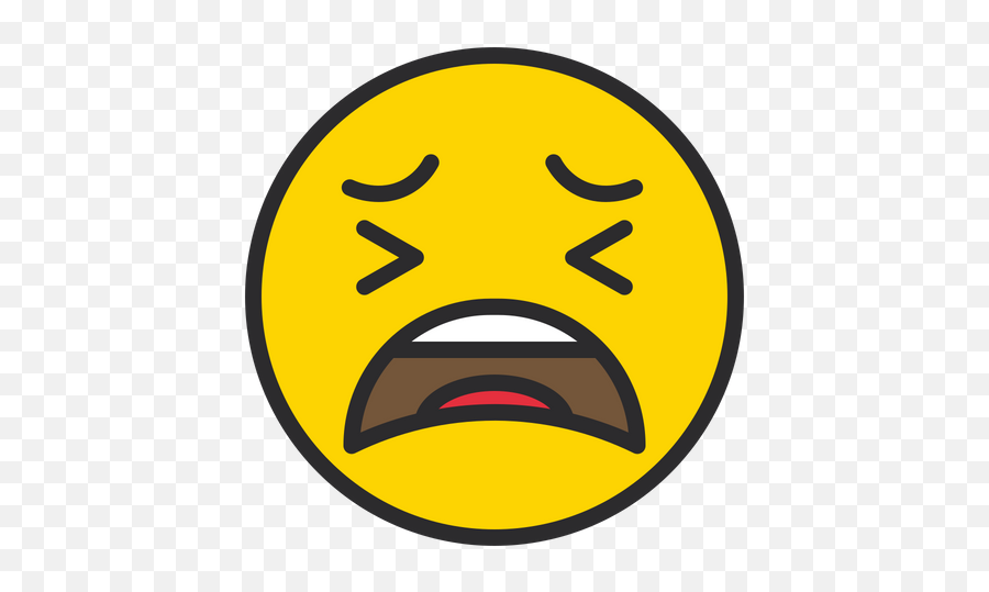 Tired Face Emoji Icon Of Colored - Happy,Tired Emoji