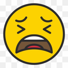 Tired Face Emoji Icon Of Colored - Happy,Tired Emoji