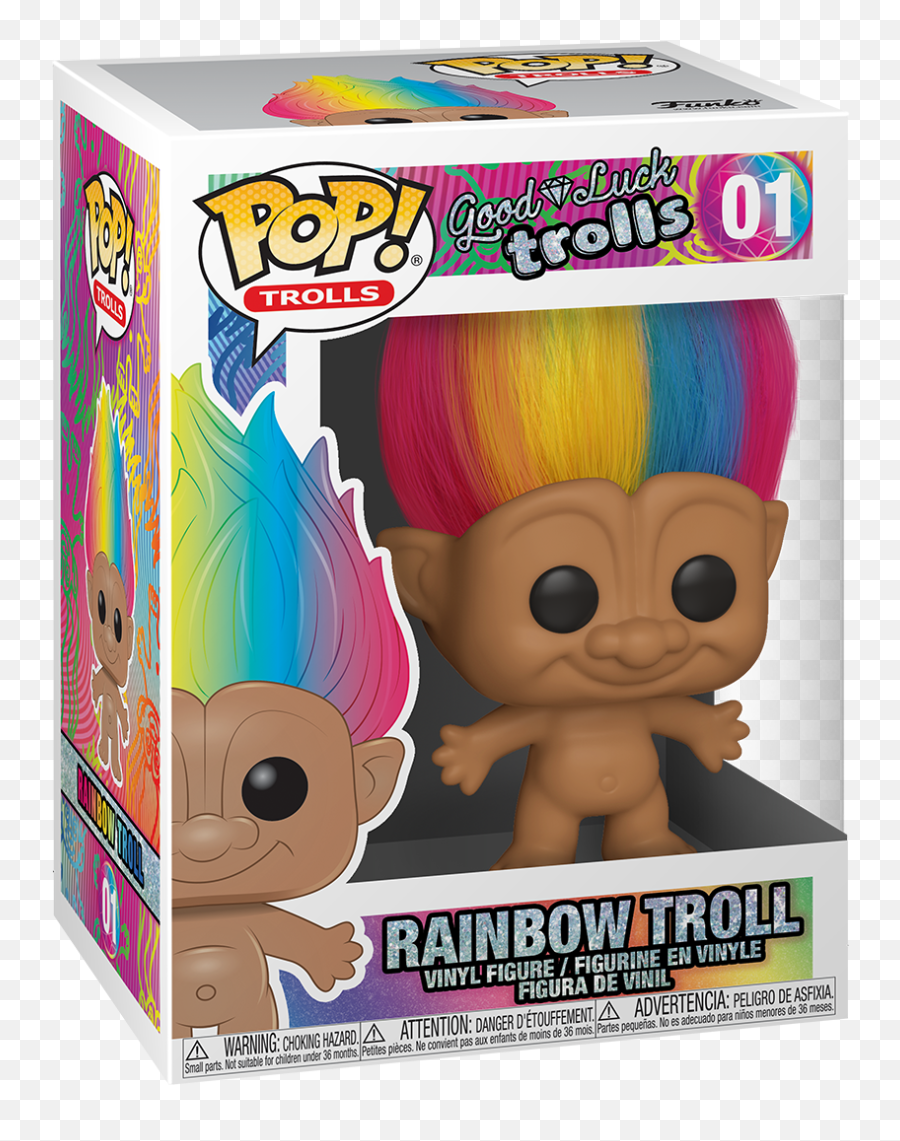 Multicolor Funko Rainbow Troll - Rainbow Trolls Funko Emoji,How To Make Funko Emojis