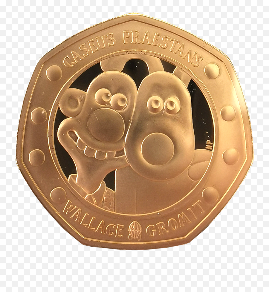 Pre - Owned 2019 Uk Royal Mint Wallace And Gromit 50p Gold Solid Emoji,How To Send A Forgetfull Emoticon