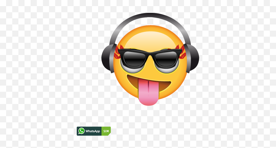 Urlaub Emoticon Mit Sonnenbrille Und Kopfhörer Whatsapp - Happy Emoji,Swimming Emoticons