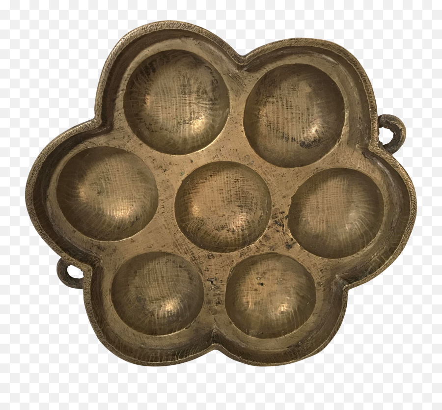 Late 19th Century Antique Brass Chinese Mooncake Mold Emoji,Mooncake Emoticon Apple