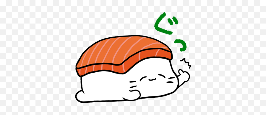 Sleeping Sushi Sticker By Harapecorporation Inc - Language Emoji,Sushi Emoji Png