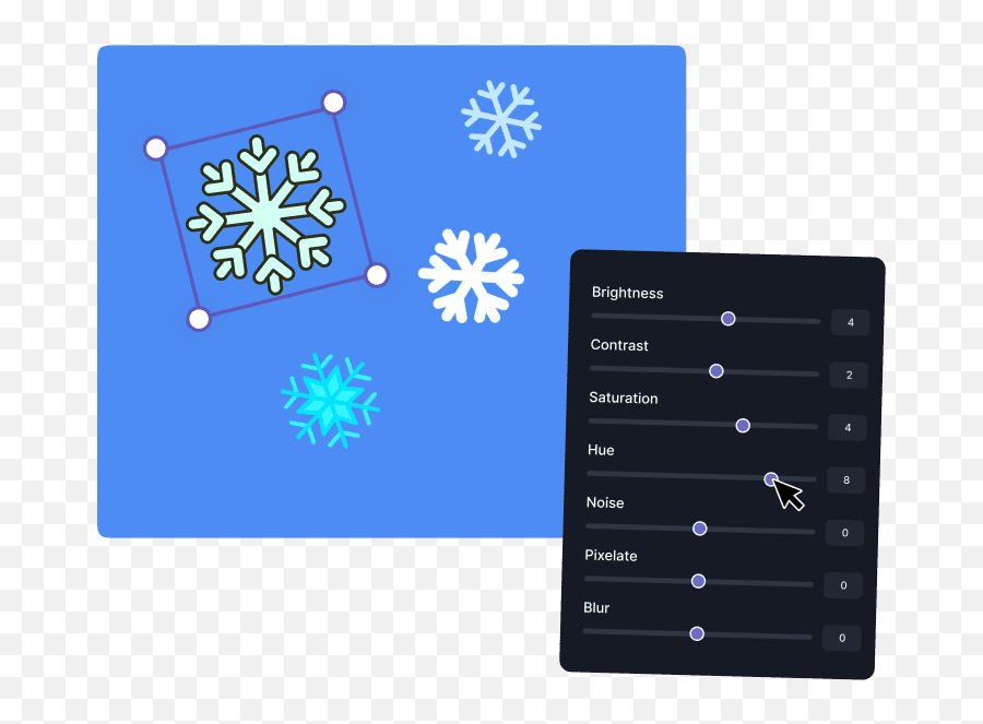 Add Snow To Photo Online - Free Snowflake Effects Emoji,Get Emoji Snowflake