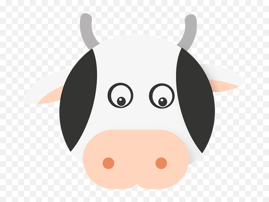 Cartoon Cow Face Clipart - Soft Emoji,Cow Face Emoji