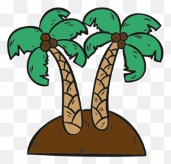 Desert Island Palm Trees Oasis Tropical Botanical - Icon Emoji,Palm Tree Emoticon