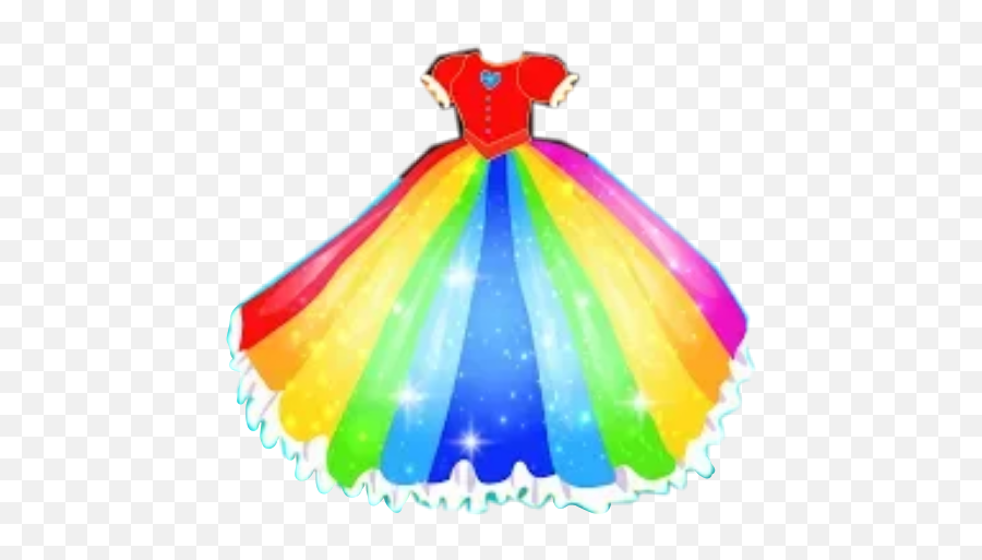 Dress Rainbow Guardian With Sticker - Floor Length Emoji,Rainbow Emoji Dress