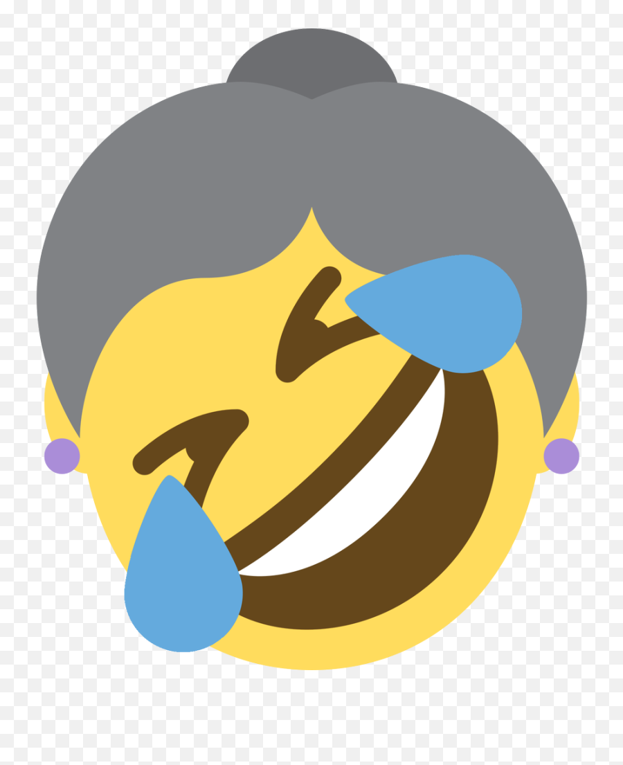 Emoji Face Mashup Bot - Crying Old Lady Emoji,Rolling Laughing Emoji
