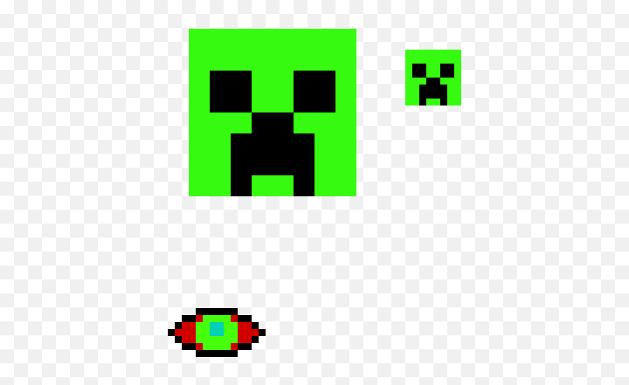 Pixel Art Gallery - Dot Emoji,Creeper Face Emoticon